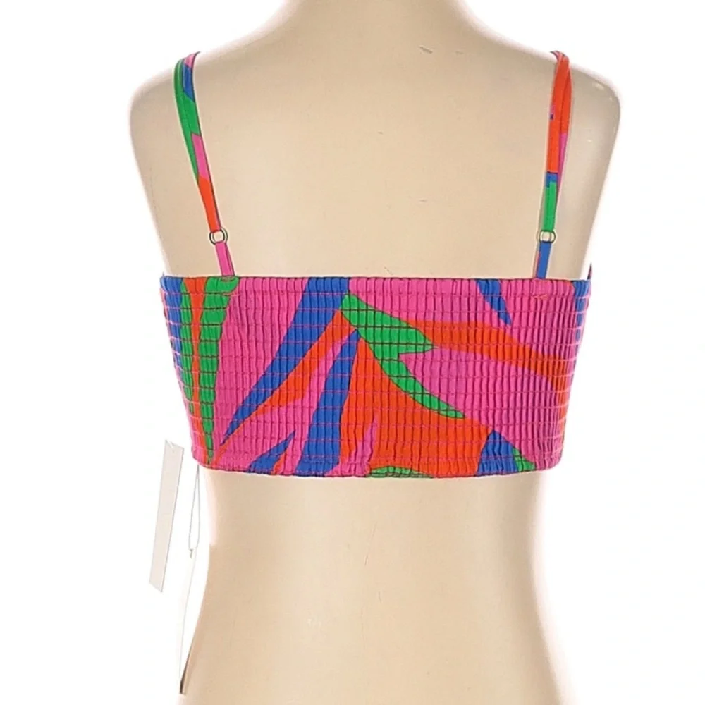 Show Me Your Mumu Cartagena Colorful Pink Orange Blue Green Smocked Crop XS - Picture 4 of 7